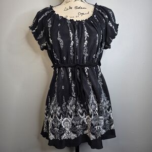 Y2k notations babydoll top sz L